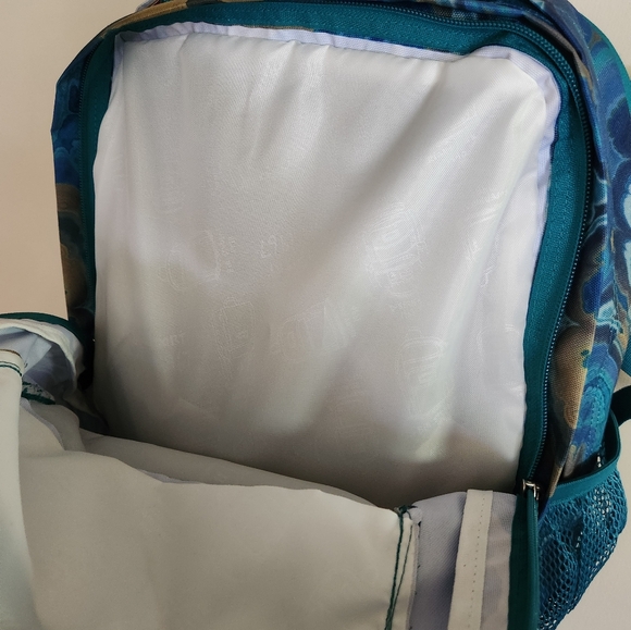 Jansport Backpack Main Campus Marble Mood Deep Lake Blues Greens NWT